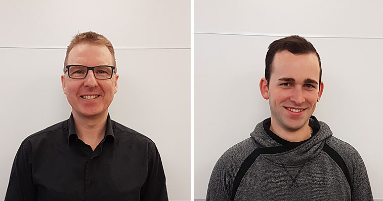 Teilen sich die Gesch�ftsleitung: Inhaber Matthias Struck (l) und Gesch�ftspartner Simon Allemann (r)